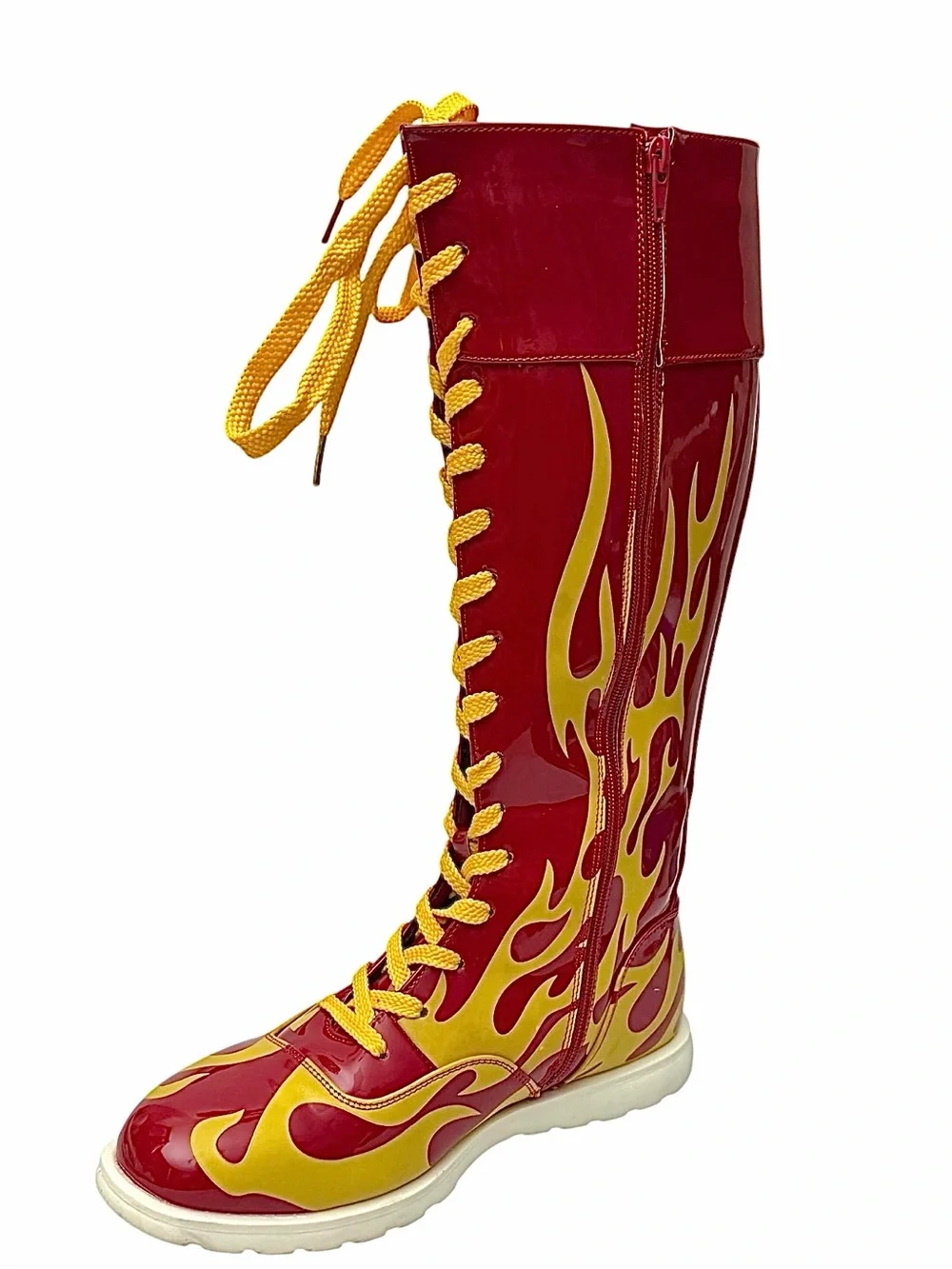 Hulk Hogan Hulkamania WWE Licensed Red Flame Boots Size 8 Wrestling